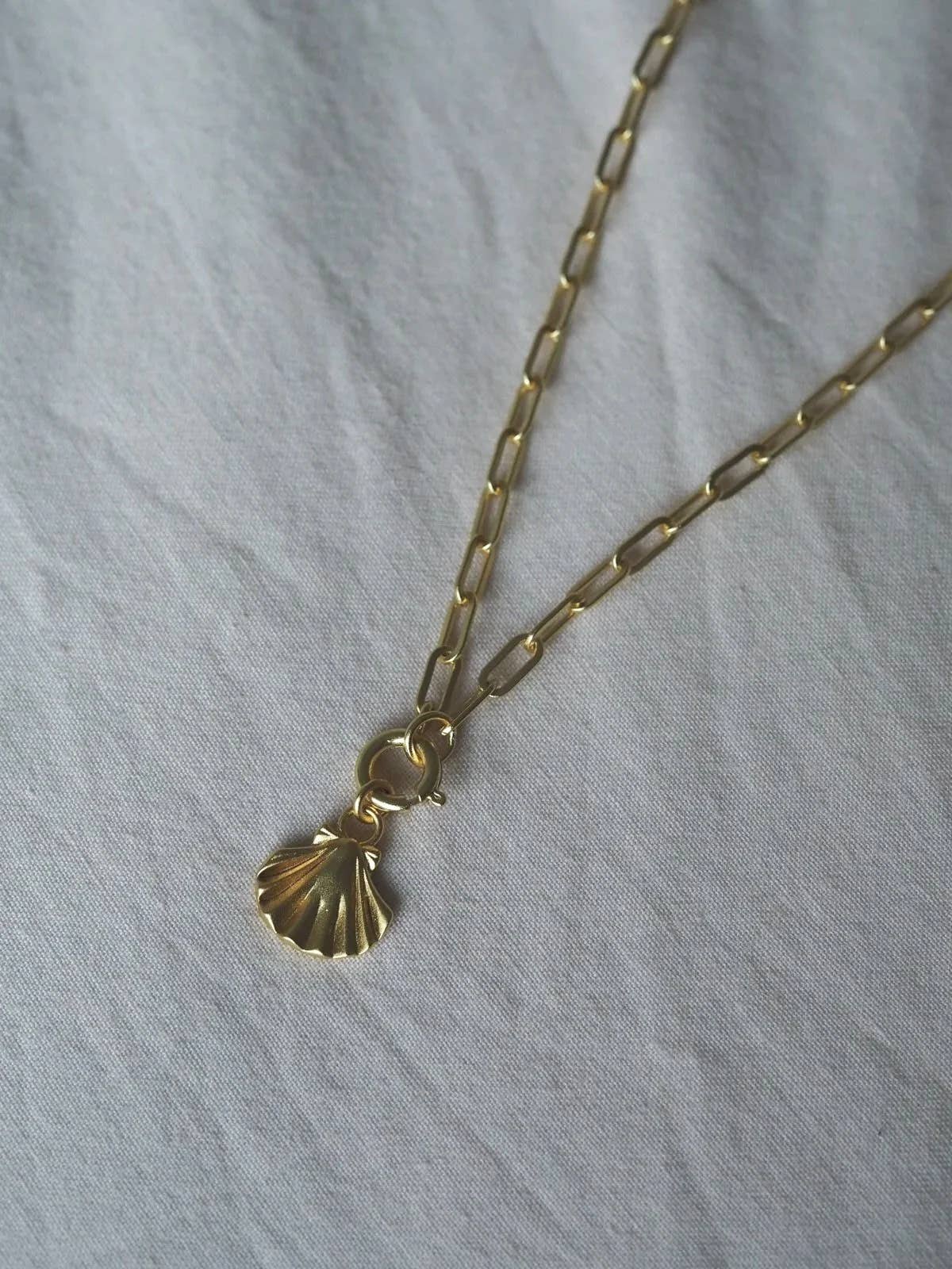 Roake Studio Clam Shell Gold Charm Necklace