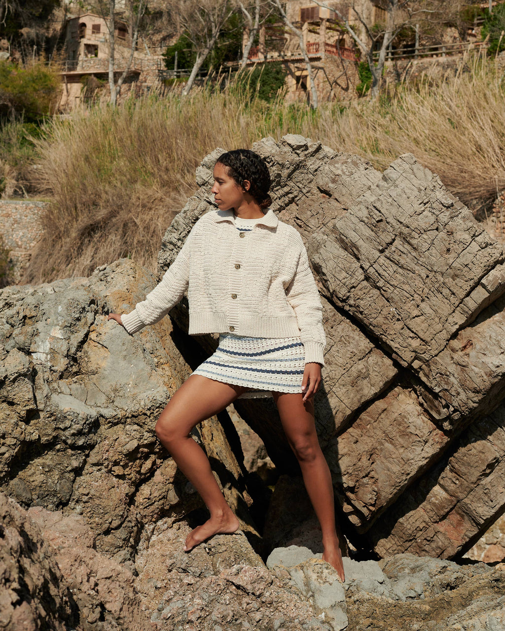 The Knotty Ones Prietema Crochet Jacket / Chalk